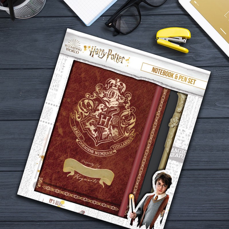 Notebook Harry Potter avec stylo, Papeterie Harry Potter