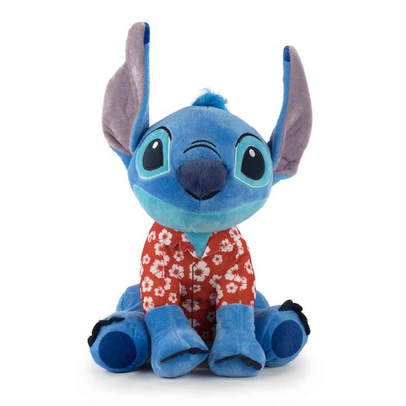 Disney - Stitch - Maxi peluche bleu coeur rouge 50 cm