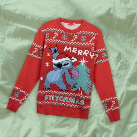 Pull Tricot de Noël Stitch Disney Stitchmas pour Enfants - Lot de 12